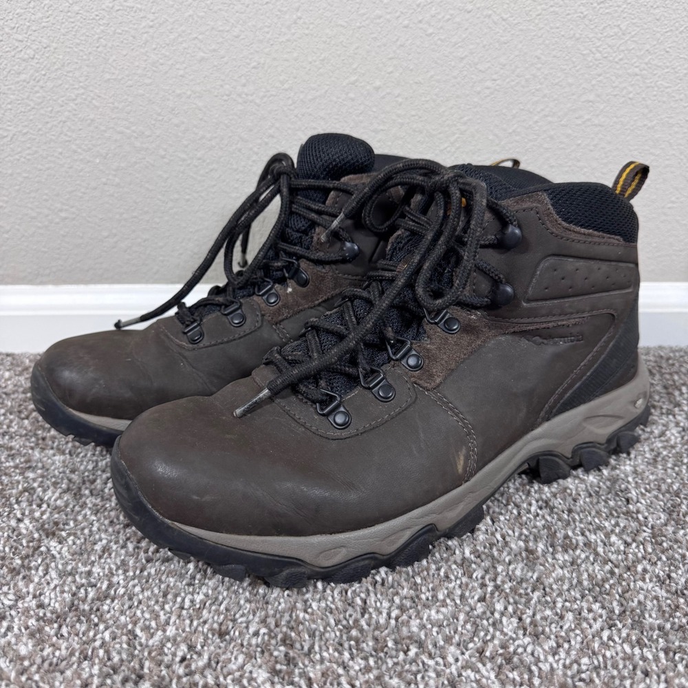 Columbia Men's Newton Ridge Plus II Waterproof Hiking Boots Brown Black 9.5